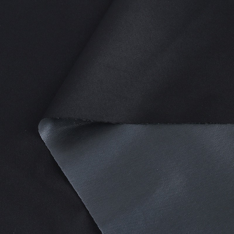 Italian Water Resistant Cotton + Nylon Gabardine - Black